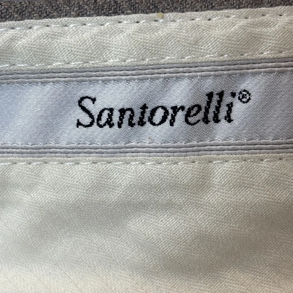 Santorelli Romeo Tan Flat Front 100%‎ Virgin Wool Dress Pants Men's 38